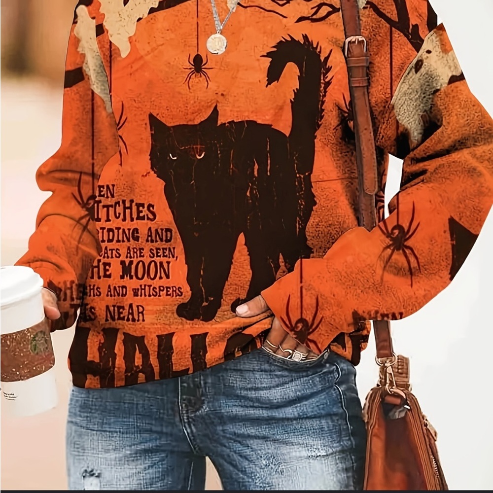 Cat‎ Halloween shirt 4XL